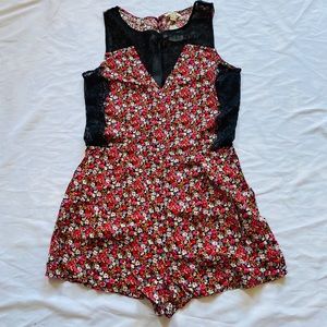 Sexy Floral Sleeveless Romper